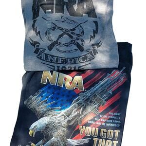 3X NRA Graphic T-Shirts lot - 2 shirts